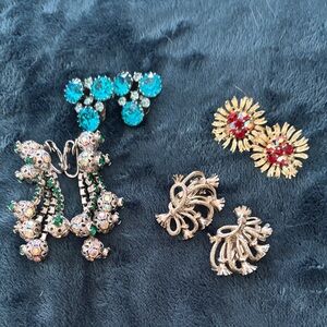 Vintage clip on earrings